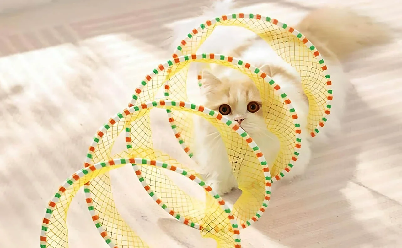 Crinkle Cat Tunnel for Sensory Play