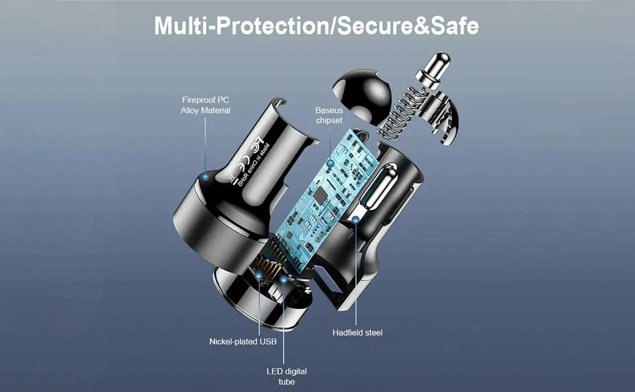 Reliable Dual USB Charging Car Adapter