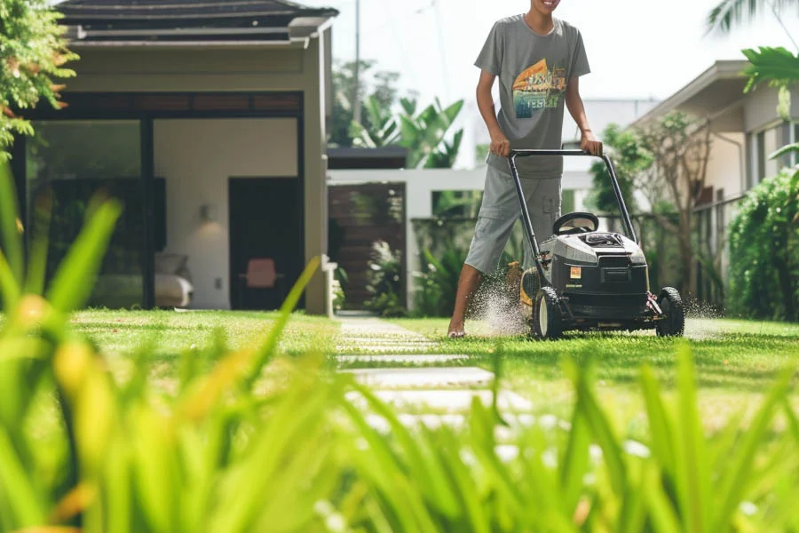 lightweight electric lawn mower