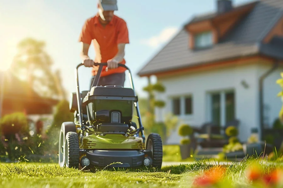 electric start lawn mowers self propelled
